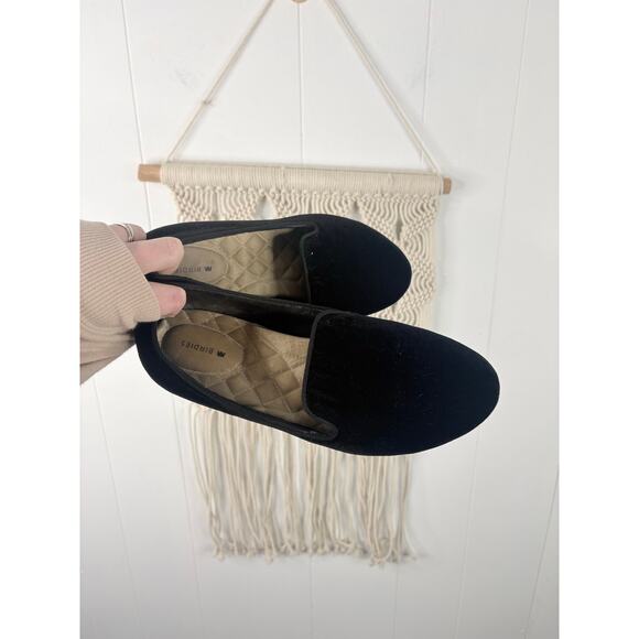 Birdies The Starling Black Velvet Loafers Size 9 Slip On Velour - Picture 4 of 7